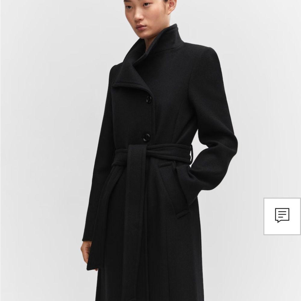 MANGO Elegant Black Women's Coat